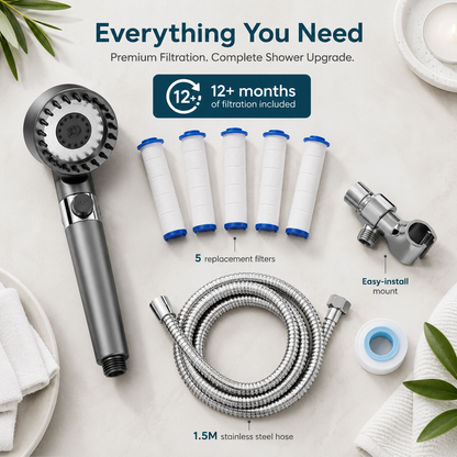 Aquaretti Cascata™ Filtered Shower Head